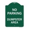Signmission Designer Series No Parking Dumpster Area, Green & White Aluminum Sign, 18" x 24", GW-1824-23747 A-DES-GW-1824-23747 - alternate 1